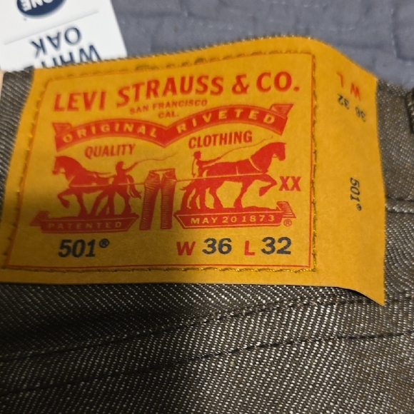 Levi's Men's 501 Straight Fit Jeans - Brown - Picture 6 of 11